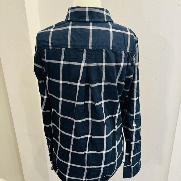 Tommy Hilfiger Windowpane 1/2 Button Down Flannel Shirt - Size Small (A0128) - Picture 3 of 6